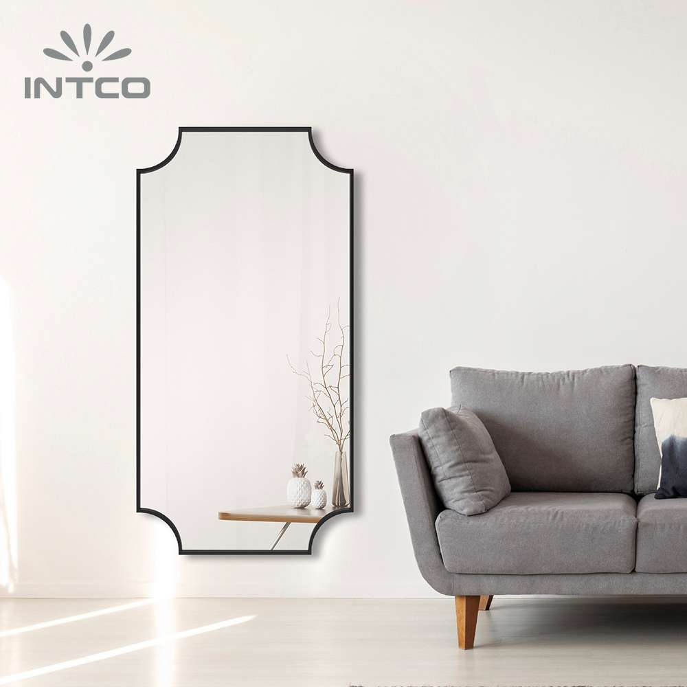 Intco metal wall mirror is a stunning addition to large wall spaces and a truly useful piece in your home decor